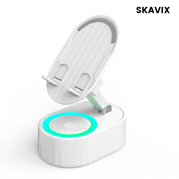 🔥Hot Sale 50% Off🎁SKAVIX™ 2025 Smart 4-in-1 Phone Stand — Induction Speaker, Power Bank & Ambient Light