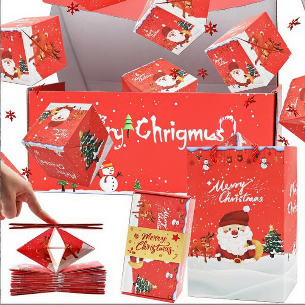 🎁2025-Christmas Hot Sale🎁Pop-up Surprise Gift BoxUnique Folding Bouncing Red Envelope Gift Box🎁