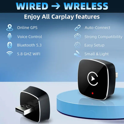 🔥Black Friday 50% off🎁2025 Wireless CarPlay Adapter for iPhone & Android – Fast, No-Lag, Hands-Free
