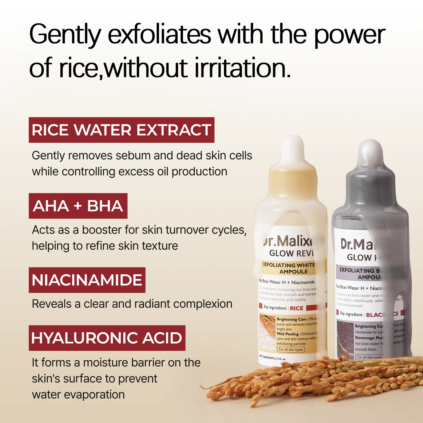 Final Days: 40% OFF🔥 Gentle Exfoliator Glow Rice Ampoule-Suitable for All Skin Types