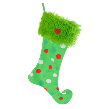 🎁2025-Christmas Hot Sale🎁49% OFF - In-Stock Grinch Christmas Green Plush Stockings - Window Hanging Ornaments for Home Decoration