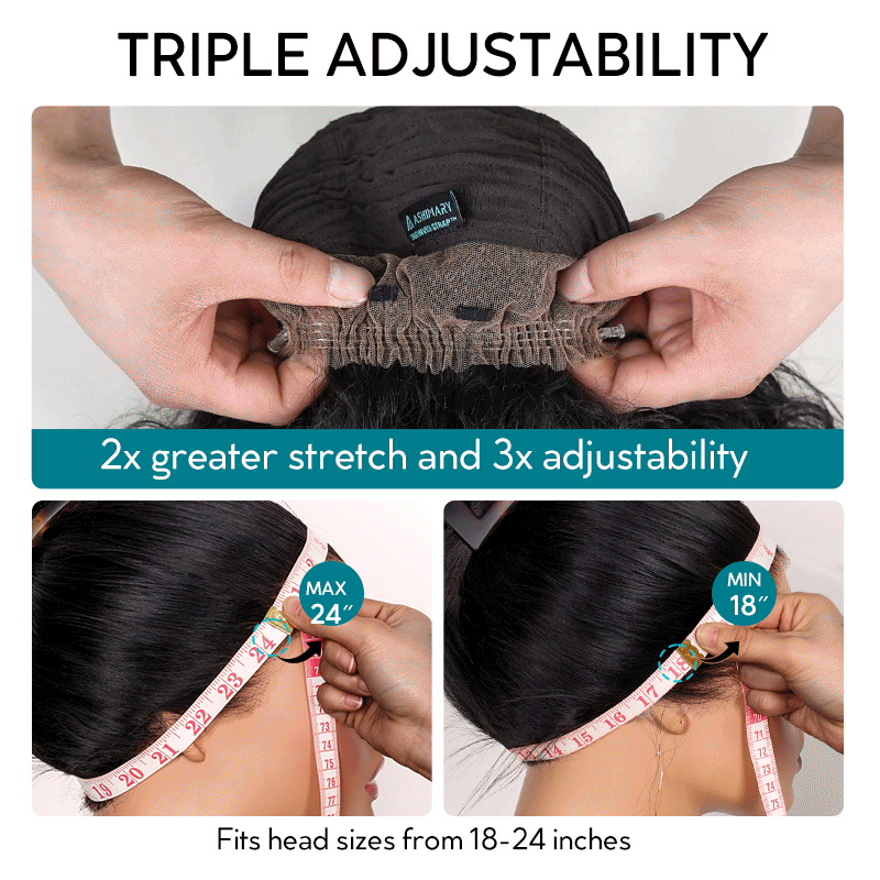 🔥Hot Sale 50% Off🎁Flash Sale Cozy Invisi Strap Snug Fit for 360 Skin Lace Frontal Pre-cut & Pre-bleached Human Hair Wig