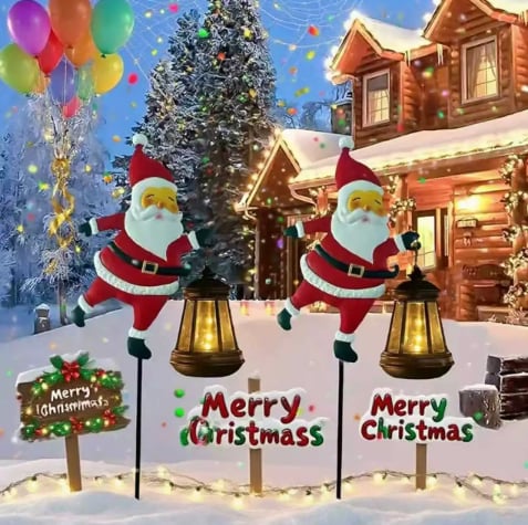 🎅Christmas Sale 50% OFF!!🎄50K+ SOLD! 🎁✨Christmas Solar Kettle Light & Lantern Garden Decor Collection💕