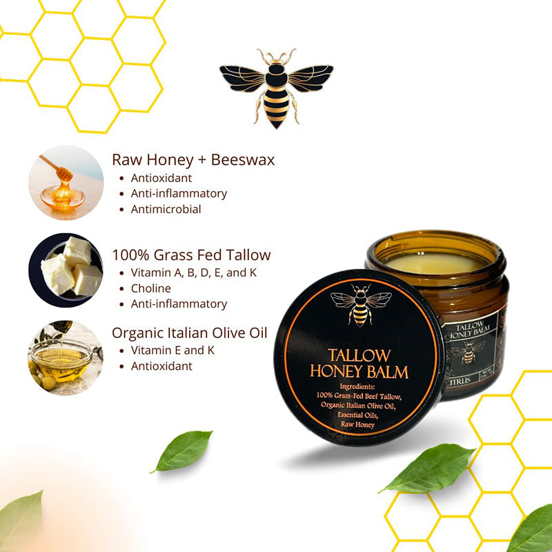 🔥Hot Sale 50% Off🎁ANIUCH™Organic Grass-Fed Beef Tallow Balm with Raw Honey
