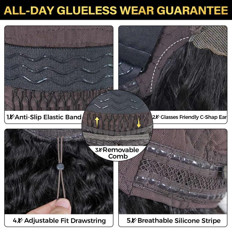 🔥Sale Happening Now:70% off Burmese Curly Glueless Wig Bleached Knots 13x6 HD Lace Front Wear Go Wig With Flexible Fit Drawstring