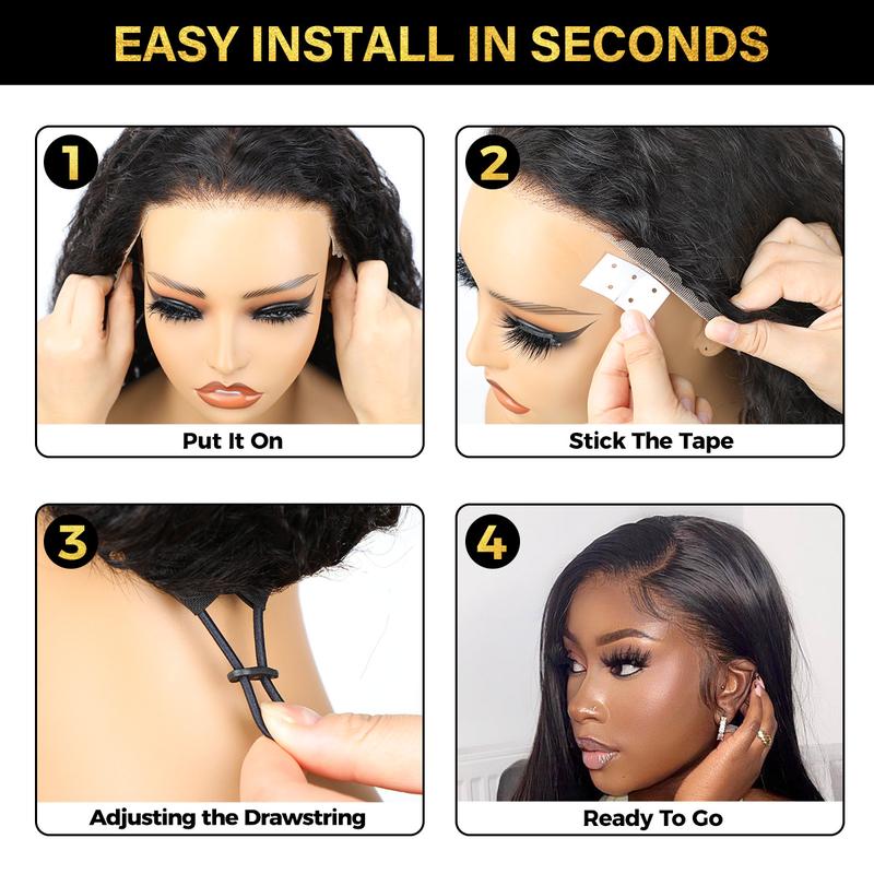 🔥Sale Happening Now:70% off Burmese Curly Glueless Wig Bleached Knots 13x6 HD Lace Front Wear Go Wig With Flexible Fit Drawstring