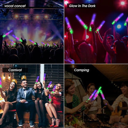 🔥Hot Sale 30% Off🎁50-Pack LED Glow Sticks - Multi-Color  Sticks with 3 Dynamic Modes