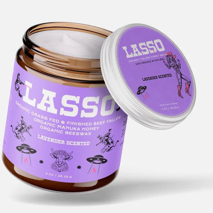 🔥Final 3 Hours – 30% OFF!LASSO Organic Beef Tallow, Manuka Honey & Beeswax Balm 4oz Natural Face & Body Moisturizer Skin Care Frankincense, Lavender, Unscented, Hydrating