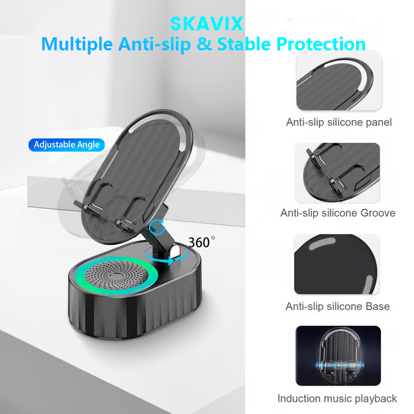 🔥Hot Sale 50% Off🎁SKAVIX™ 2025 Smart 4-in-1 Phone Stand — Induction Speaker, Power Bank & Ambient Light