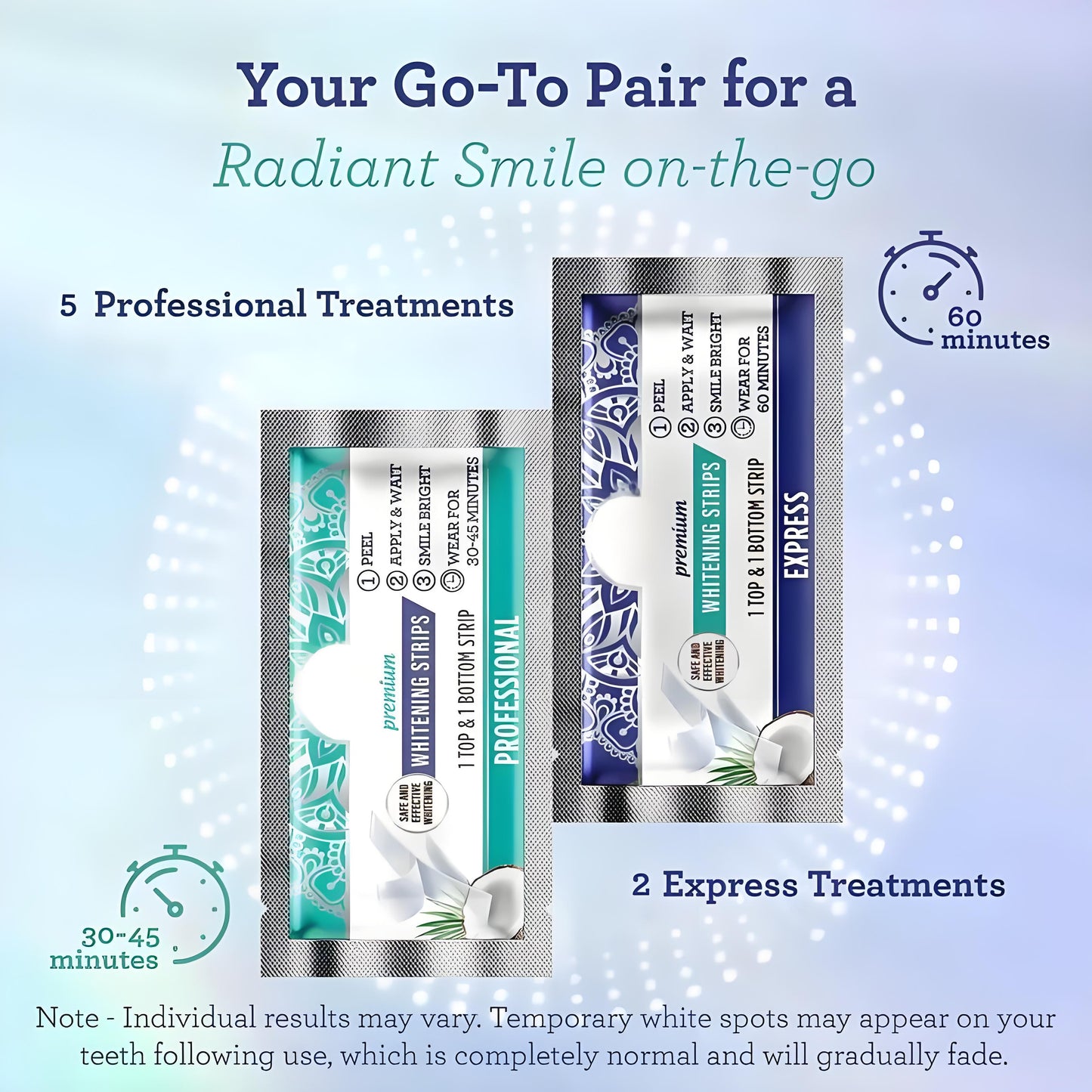 🔥Hot Sale 50% Off🎁2-Weeks Whitening Strips (14 Packets | 2 Strips per Pack) – Enamel-Safe for Sensitive Teeth, Featuring Non-Slip Dry Strip Tech