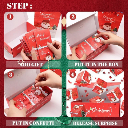 🎁2025-Christmas Hot Sale🎁Pop-up Surprise Gift BoxUnique Folding Bouncing Red Envelope Gift Box🎁