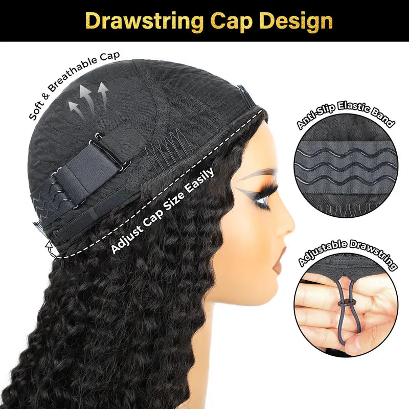 🔥Sale Happening Now:50% off Seamless Burmese Curly Flip Over Wig 3 IN 1 Wear Go Glueless Human Hair Wigs Draw-string Invisible Hairline Beginner Friendly Vacation Hair Wigs