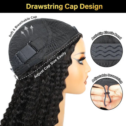 🔥Sale Happening Now:50% off Seamless Burmese Curly Flip Over Wig 3 IN 1 Wear Go Glueless Human Hair Wigs Draw-string Invisible Hairline Beginner Friendly Vacation Hair Wigs