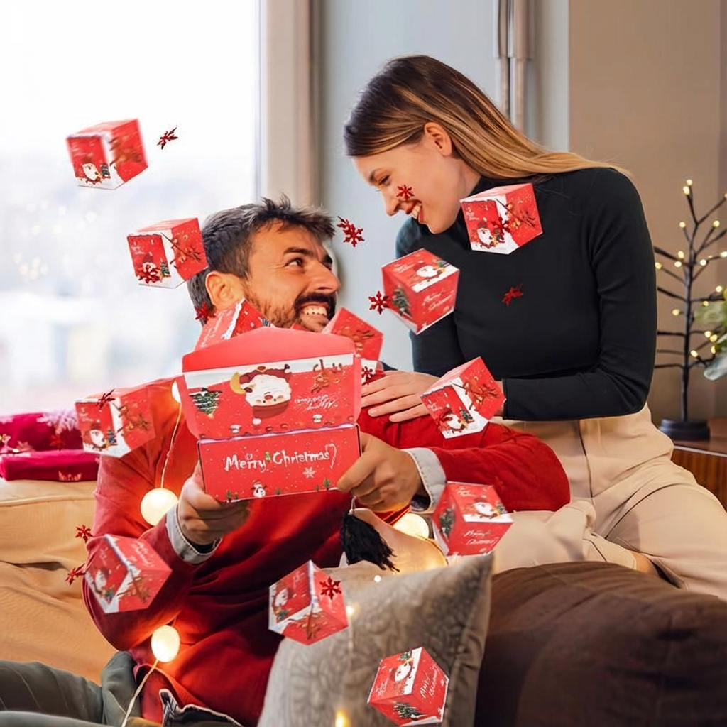 🎁2025-Christmas Hot Sale🎁Pop-up Surprise Gift BoxUnique Folding Bouncing Red Envelope Gift Box🎁