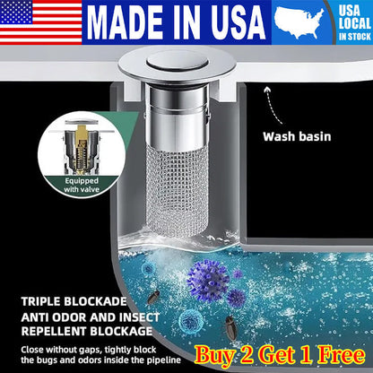 🏆Last Day Promotion 49% OFF🏆Pop Up Sink Drain Strainer--🛀Removes odors and prevents blockages