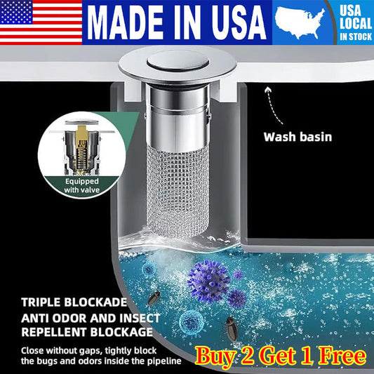 🏆Last Day Promotion 49% OFF🏆Pop Up Sink Drain Strainer--🛀Removes odors and prevents blockages