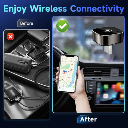 🔥Black Friday 50% off🎁2025 Wireless CarPlay Adapter for iPhone & Android – Fast, No-Lag, Hands-Free