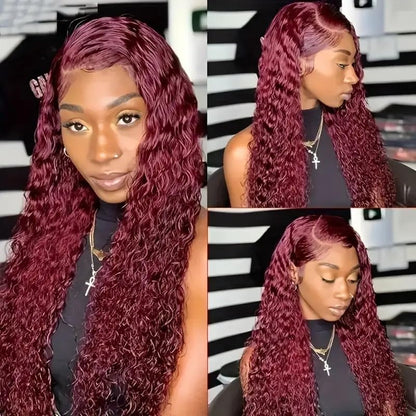 Burgundy Deep Wave Lace Front Wigs⚡LAST DAY SALE 50% OFF🎁