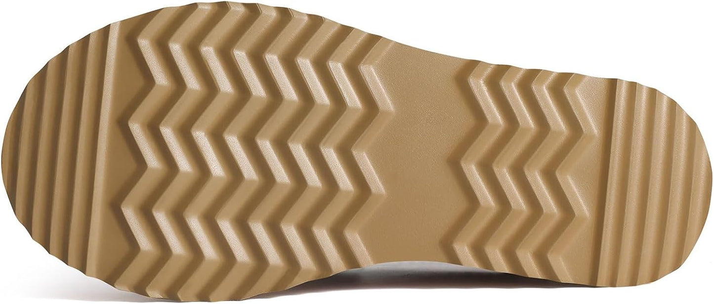 🔥HOT SALE 63% OFF🔥Genuine Suede Platform Slippers for Women Fuzzy Winter Warm Shoes Indoor Outdoor