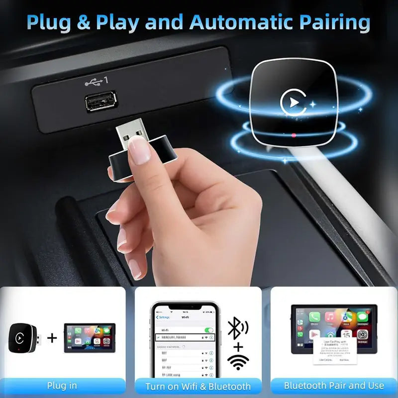 🔥Black Friday 50% off🎁2025 Wireless CarPlay Adapter for iPhone & Android – Fast, No-Lag, Hands-Free