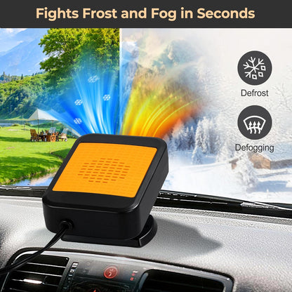 🎁2025-Christmas Hot Sale🎁49% OFF - Portable Car Heater for Vehicle, 12V Car Heater Portable（ Plugs into Cigarette Lighter）, Portable Heater for Car, 360° Rotatable Car Defroster Windshield Heater