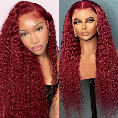 Burgundy Deep Wave Lace Front Wigs⚡LAST DAY SALE 50% OFF🎁