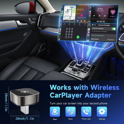 🔥Black Friday 50% off🎁2025 Wireless CarPlay Adapter for iPhone & Android – Fast, No-Lag, Hands-Free