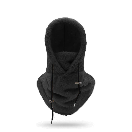 ⚡LAST DAY SALE 50% OFF🎁Sherpa Hood Ski Mask, Drawstring Face Cover Coldproof Warm Cap Hat
