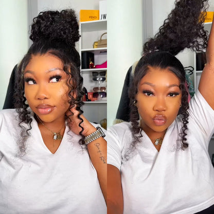 🔥Hot Sale 50% Off🎁Flash Sale Cozy Invisi Strap Snug Fit for 360 Skin Lace Frontal Pre-cut & Pre-bleached Human Hair Wig