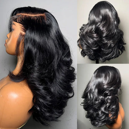 🔥70% OFF Today Only! Layered Cut Glueless Loose Body Wave 13×4 HD Lace Wig