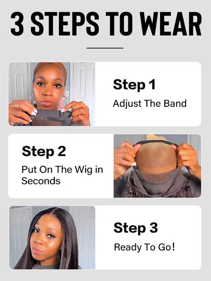 🔥Final 3 Hours: 80%OFF🔥Wavymy Pre-Everything 13x4 & 13x6 Max Lace Frontal Wig Drawstring Wear & Go Wigs Dome Cap Glueless Wigs 180% Density