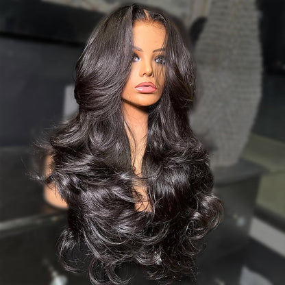 🔥Final 3 Hours: 69%OFF🔥 Glueless Butterfly Layered Wig Loose Wave 13x4 HD Lace Human Hair Wig