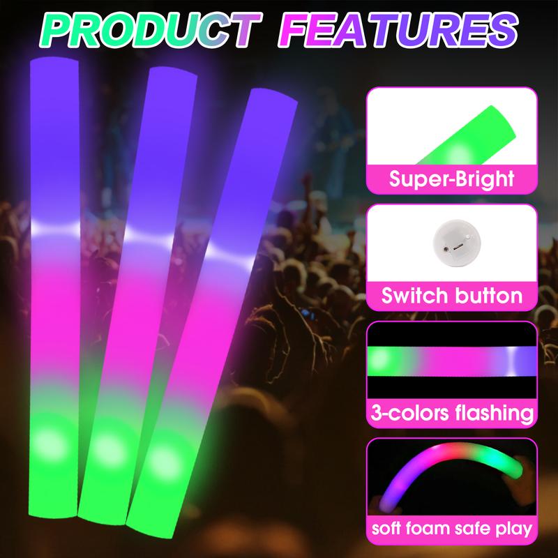 🔥Hot Sale 30% Off🎁50-Pack LED Glow Sticks - Multi-Color  Sticks with 3 Dynamic Modes