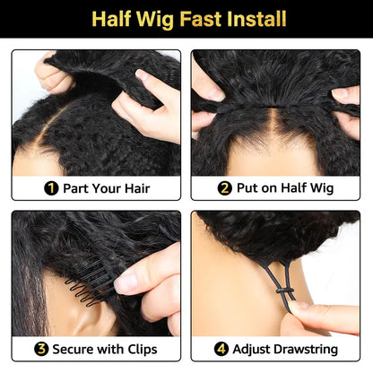 🔥Sale Happening Now:50% off Seamless Burmese Curly Flip Over Wig 3 IN 1 Wear Go Glueless Human Hair Wigs Draw-string Invisible Hairline Beginner Friendly Vacation Hair Wigs