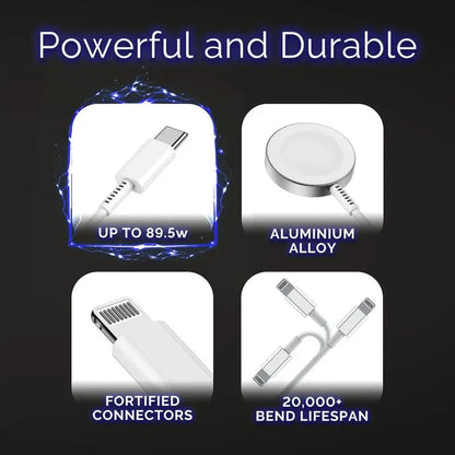 🔥Hot Sale 50% Off🎁Aniuch 3-in-1 USB-C Charging Combo + Adapte,[MFI Certified] Magnetic Watch Fast Charging Cable, Men's Gift Ideas