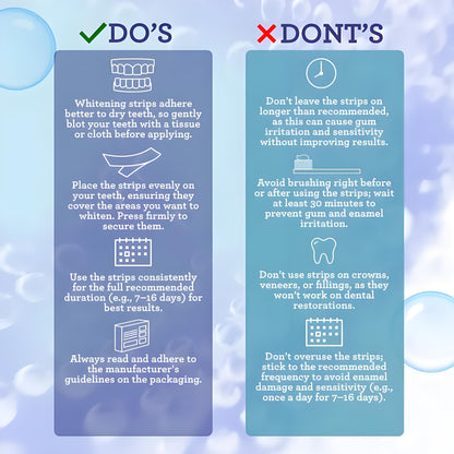 🔥Hot Sale 50% Off🎁2-Weeks Whitening Strips (14 Packets | 2 Strips per Pack) – Enamel-Safe for Sensitive Teeth, Featuring Non-Slip Dry Strip Tech