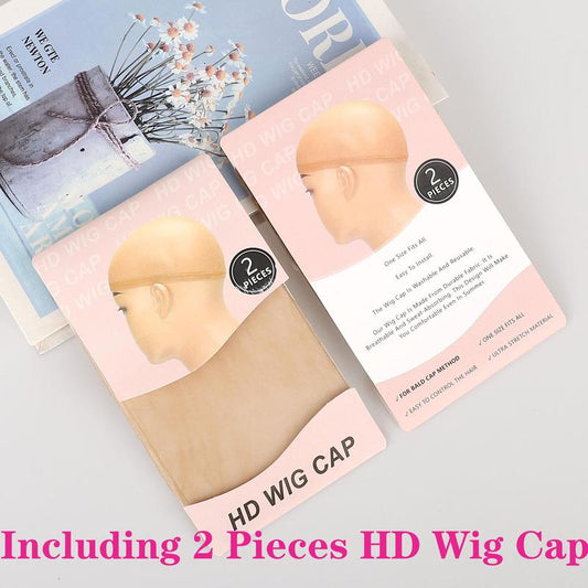 🔥Hot Sale 70% Off🎁Invisible HD Human Hair Wig cap 2Pieces/pack Stretch Elastic Hair Net For Women