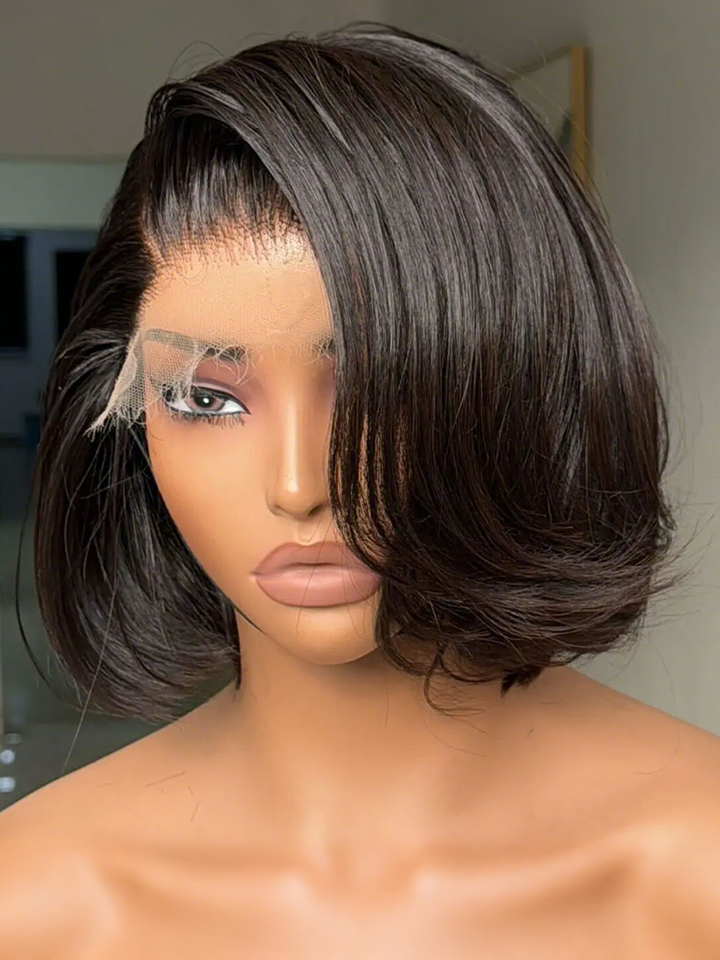 🔥80% OFF Today Only! Layer Cut Straight Short Bob Wig 13×4 HD Lace Pre-Everything Glueless Wig