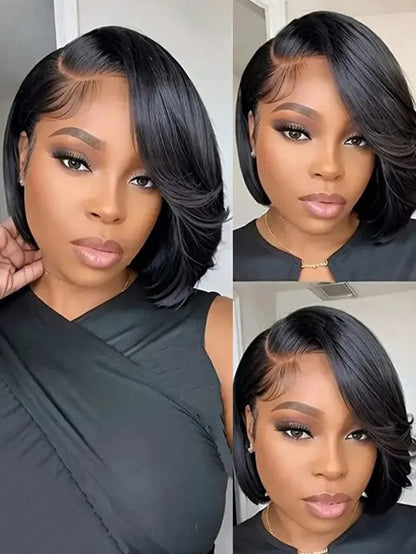 🔥80% OFF Today Only! Layer Cut Straight Short Bob Wig 13×4 HD Lace Pre-Everything Glueless Wig