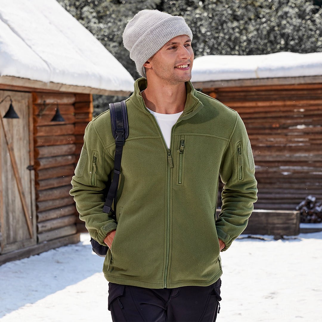 🔥LAST DAY 50% OFF🍂Men's Tactical Fleece Jackets Full Zip Coat with Multi Pockets