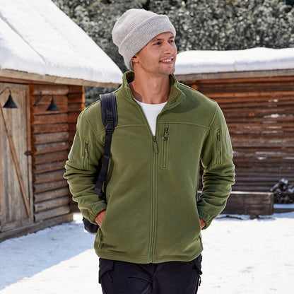 🔥LAST DAY 50% OFF🍂Men's Tactical Fleece Jackets Full Zip Coat with Multi Pockets