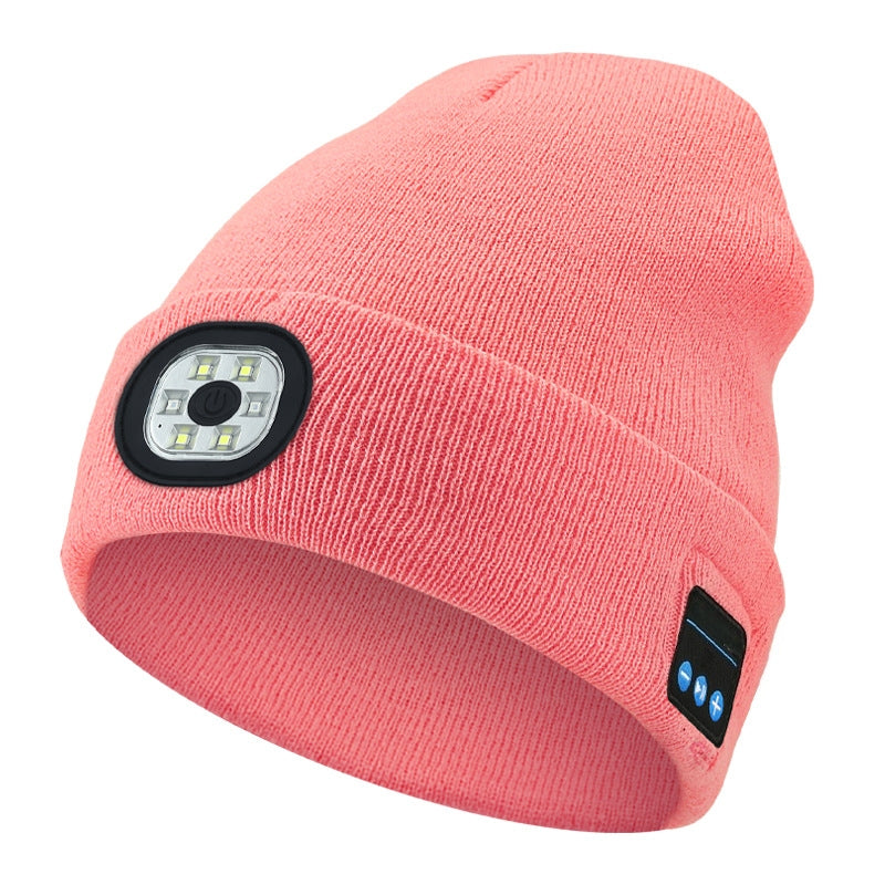 🔥LAST DAY 50% OFF🎁Unisex Bluetooth Knit Hat, Latest Model with 6 LED Lights and Wireless Earphones