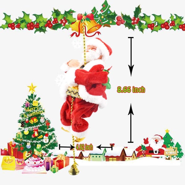 🔥 Start preparing now-Up to 50% OFF 🎄Electric Chimney Climbing Santa Claus Musical Toys
