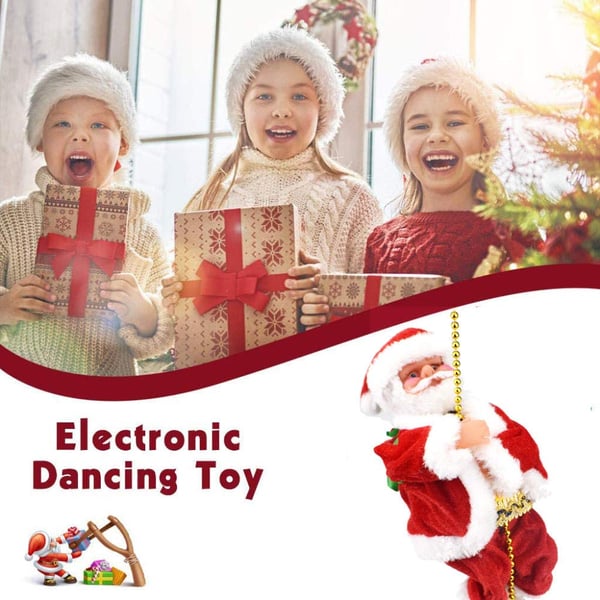 🔥 Start preparing now-Up to 50% OFF 🎄Electric Chimney Climbing Santa Claus Musical Toys