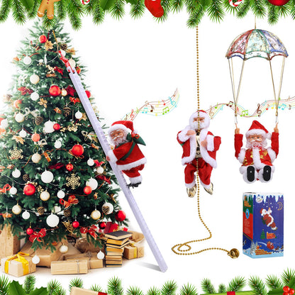 🔥 Start preparing now-Up to 50% OFF 🎄Electric Chimney Climbing Santa Claus Musical Toys