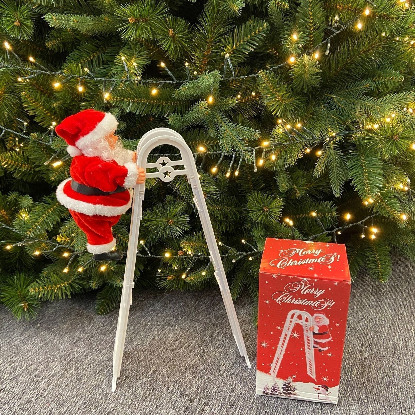 🔥 Start preparing now-Up to 50% OFF 🎄Electric Chimney Climbing Santa Claus Musical Toys